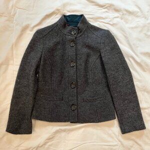 Boden Boiled Wool Jacket, Gray, Size 4, Excellent Condition